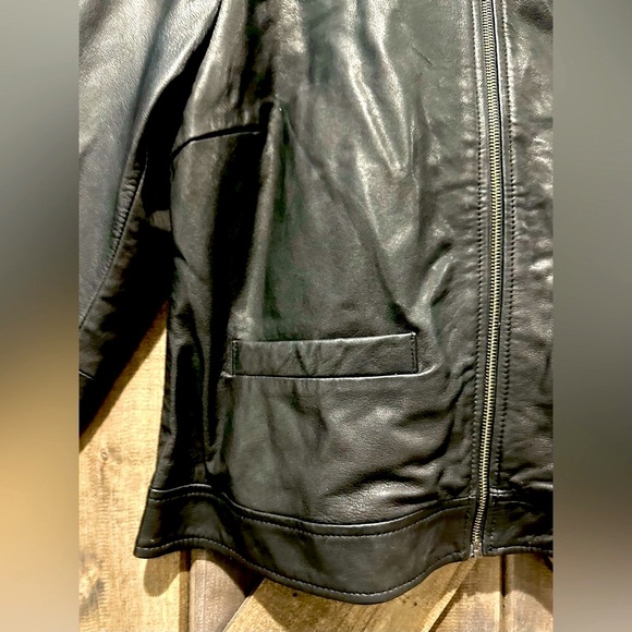 EUC Black Stetson Genuine Leather Western Yoke Jacket - Picture 12 of 14